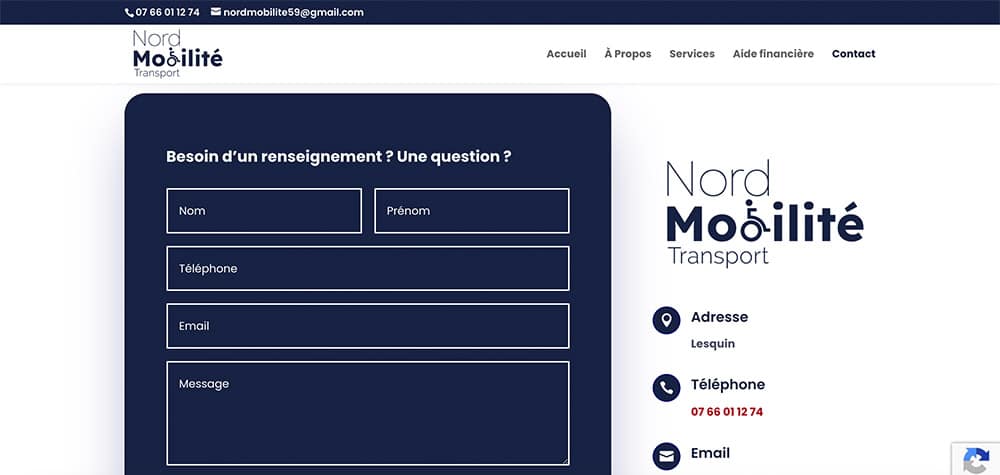 Site WordPress Nord Mobilité Transport